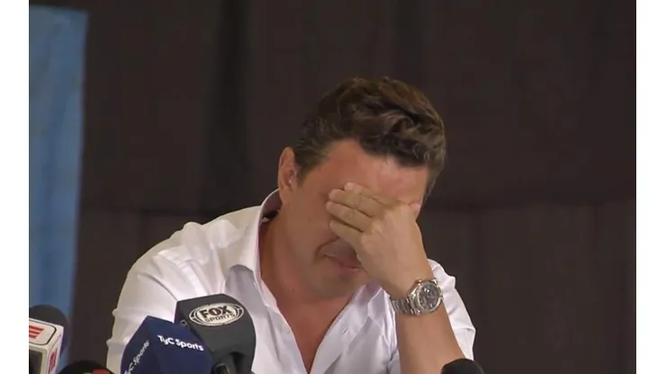 La emoción del técnico de River.