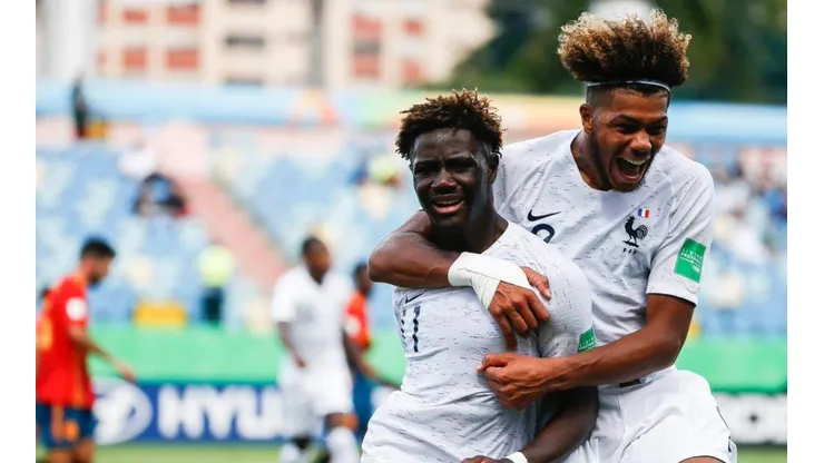 El festejo de los jugadores franceses.