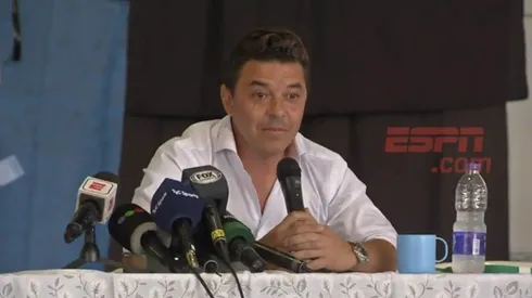 La sorpresa de Gallardo ante la pregunta.