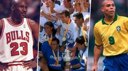 Michael Jordan y Ronaldo dominaban el mundo del baloncesto y futbol, respectivamente.