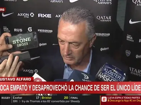 Alfaro no quiso hablar de fútbol: se quejó del arbitraje de hoy y también del de la serie contra River