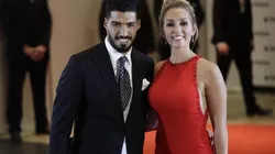 Luis Suárez junto a Sofía Balbi.