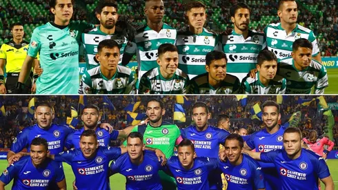 Formaciones de Santos y Cruz Azul
