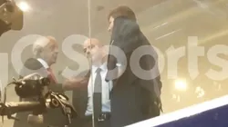 Filmaron a D'Onofrio en un palco con Domínguez e Infantino durante la final de la Sudamericana