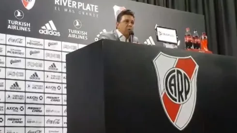 Marcelo Gallardo en conferencia de prensa.