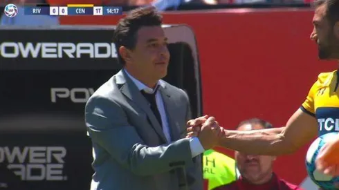 Rinaudo metió saludo con Gallardo y dejó mensaje pro River después del partido