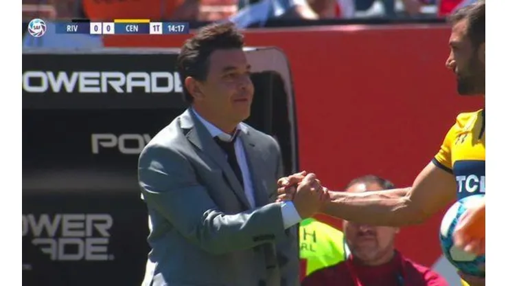 Rinaudo metió saludo con Gallardo y dejó mensaje pro River después del partido