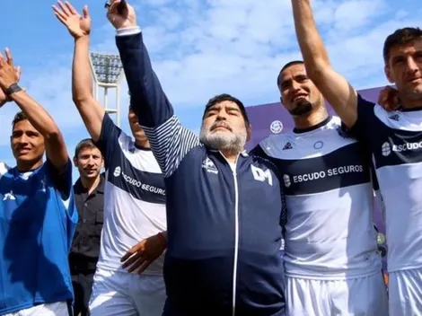 Maradona dijo lo que todo Gimnasia deseaba escuchar: "Quiero seguir un año más"