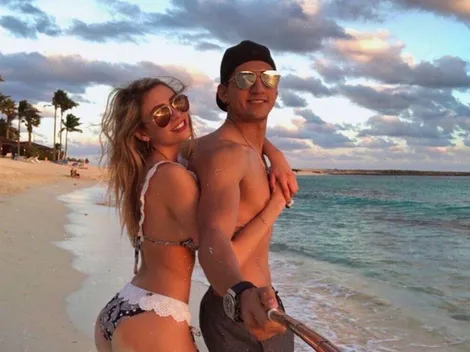 No quiere perder a su pareja de vista: Ileana Salas se mostró en el Estadio Akron