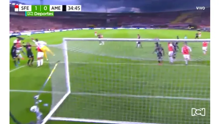 Así fue el gol de Fainer Torijano para Independiente Santa Fe.