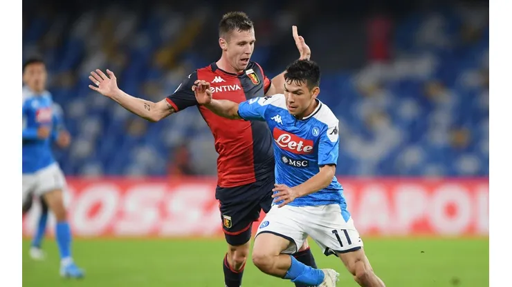 Con Hirving Lozano, Napoli no pasó del empate ante Genoa