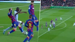 Messi recuperó bien, le inventaron una falta y Olaza le clavó un golazo al Barcelona