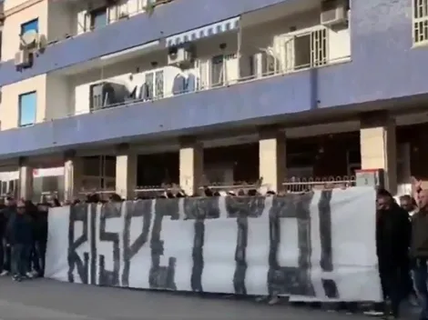 Afición del Napoli protesta contra el plantel