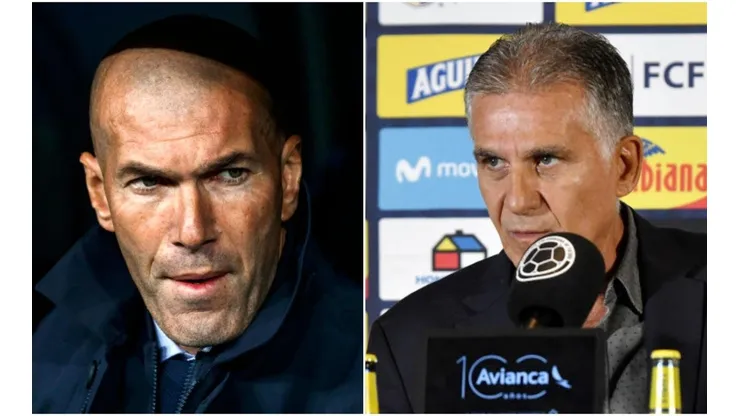 Zinedine Zidane y Carlos Queiroz.