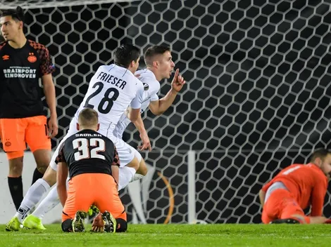 Guti fue testigo de la categórica derrota de PSV en Austria