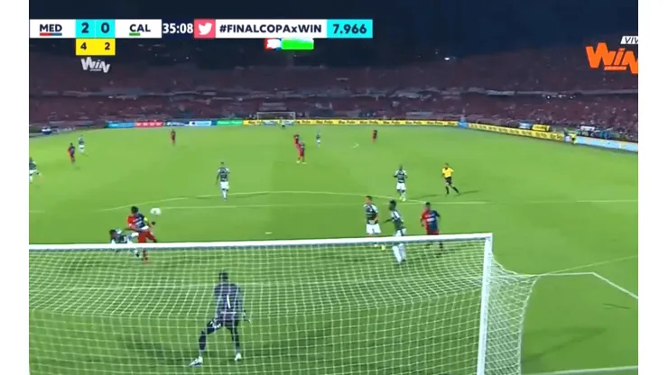 Así fue el gol de Germán Cano en la final de vuelta de la Copa Águila 2019.