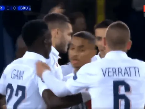 Di María le erró al balón, el defensor también y a Icardi le quedó el gol más fácil de su vida