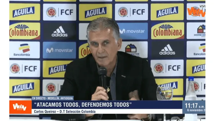Carlos Queiroz, técnico de la Selección Colombia.