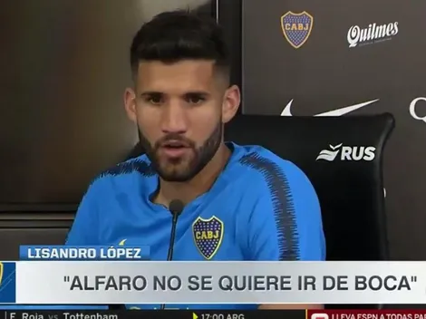 Lisandro López: "Para mí Alfaro no se quiere ir de Boca"