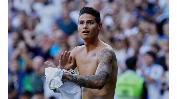 James Rodríguez, jugador del Real Madrid de España.