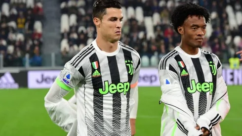 Cristiano Ronaldo y juan Guillermo Cuadrado en la Juventus de Italia.