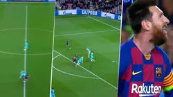 Messi le quebró la cintura al rival sin tocar el balón, ganó en velocidad y rompió el travesaño