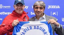 Javier Aguirre posa con la camiseta del Leganés
