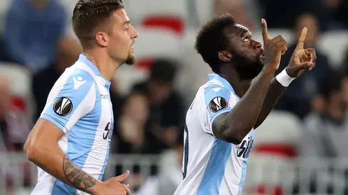 Felipe Caicedo vistiendo los colores de la Lazio.