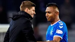 Alfredo Morelos y Steven Gerrard
