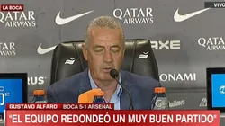 Gustavo Alfaro en conferencia de prensa.