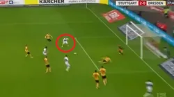 Santiago Ascacíbar apareció por sorpresa en el área.