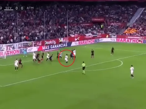 Dejó mudo a todos: Vázquez de cabeza pone en ventaja al Sevilla contra el Atlético Madrid