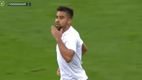 El festejo de gol de Christian Noboa.