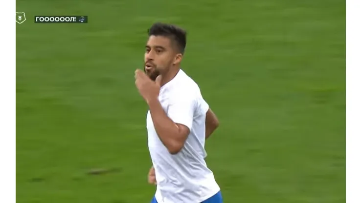 El festejo de gol de Christian Noboa.