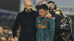 ¿Qué pasó? Lisandro Martínez salió lesionado y se fue caliente al vestuario