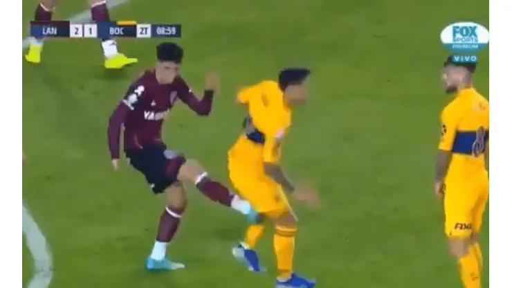 Foto del momento donde se viene la patada.
