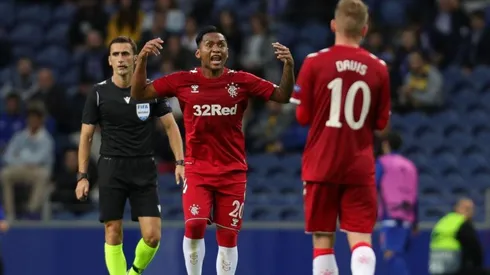 Alfredo Morelos, delantero y goleador del Rangers de Escocia.