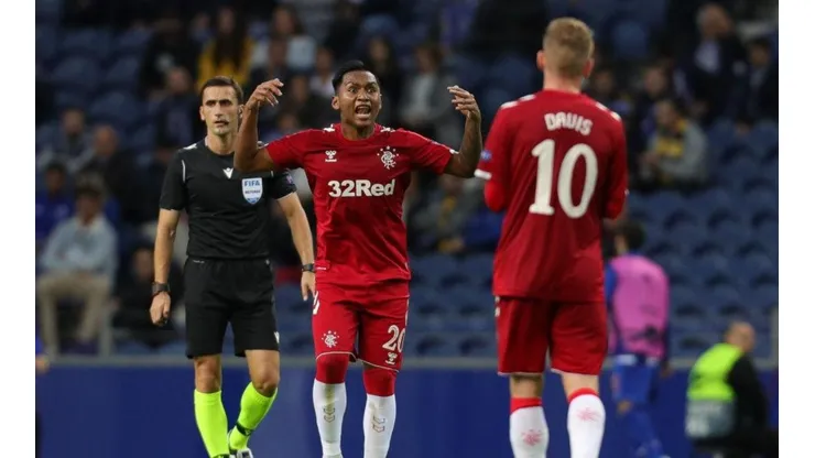 Alfredo Morelos, delantero y goleador del Rangers de Escocia.