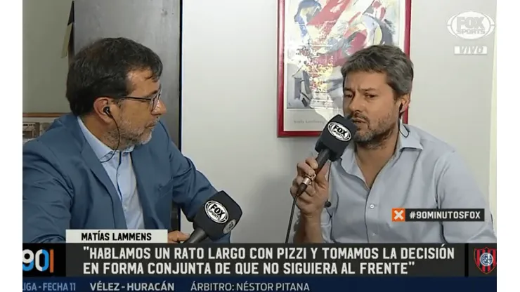 Lammens reveló qué dijo Pizzi antes de dejar San Lorenzo