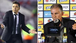 Marcelo Gallardo y Carlos Queiroz.
