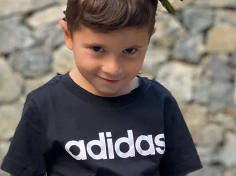 Es un loquito: la foto de Mateo Messi, con sorpresa en la cabeza