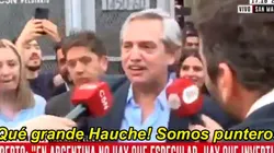 Video: Alberto Fernández se enteró en vivo que Argentinos es puntero del campeonato