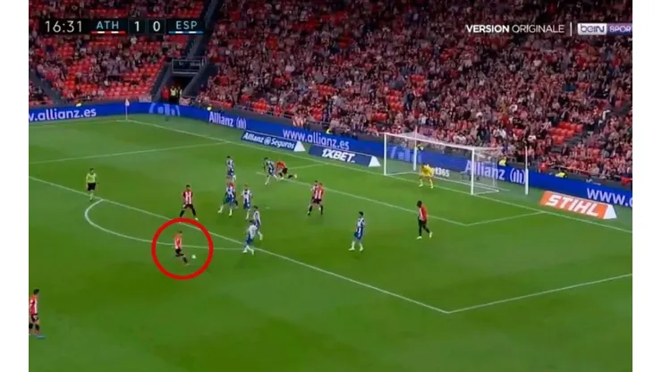 Pecho, pique y al arco: Muniaín hizo el gol soñado para el Athletic