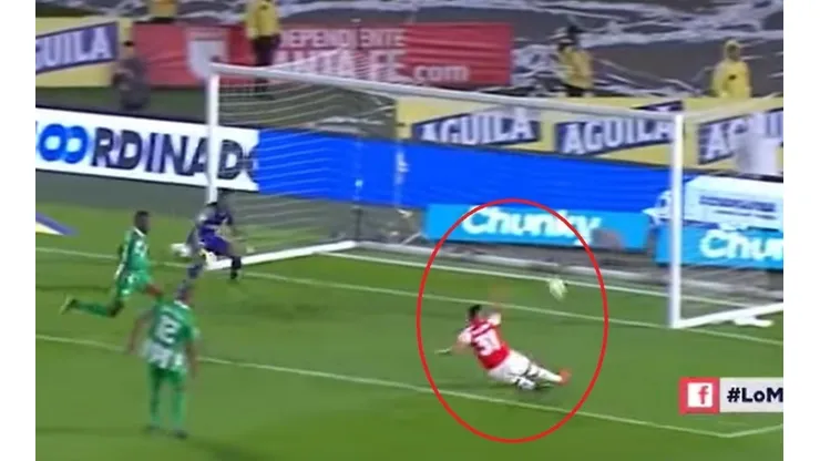 Jhon Velásquez se pierde el gol de la victoria de Santa Fe ante Nacional