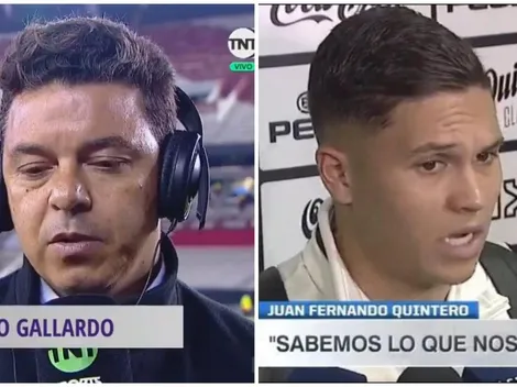 Gallardo, a los pies de Juanfer Quintero: "De a poco va recuperando su nivel"