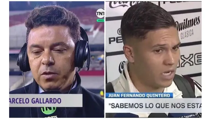 Marcelo Gallardo y Juan Fernando Quintero.