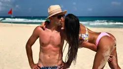 Foto de la novia del Puma y él.