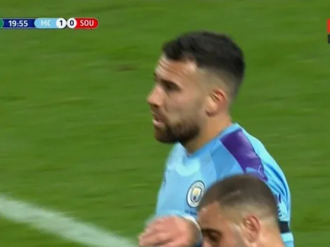 Otamendi saltó más alto que todos y abrió el marcador para el City