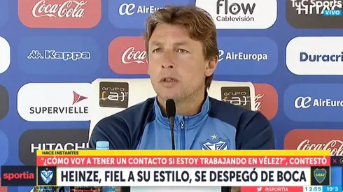 Heinze, sobre Boca: "¿Cómo voy a tener un contacto si estoy trabajando en Vélez?"
