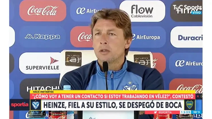 Heinze, sobre Boca: "¿Cómo voy a tener un contacto si estoy trabajando en Vélez?"